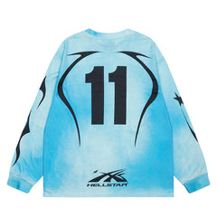 Hellstar Long Sleeve Shirts Hip-hop loose oversize High-quality pure cotton high-street clothing