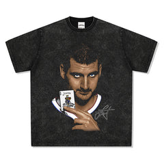 BIG FACE T shirts Pure Cotton High-Street Fashion