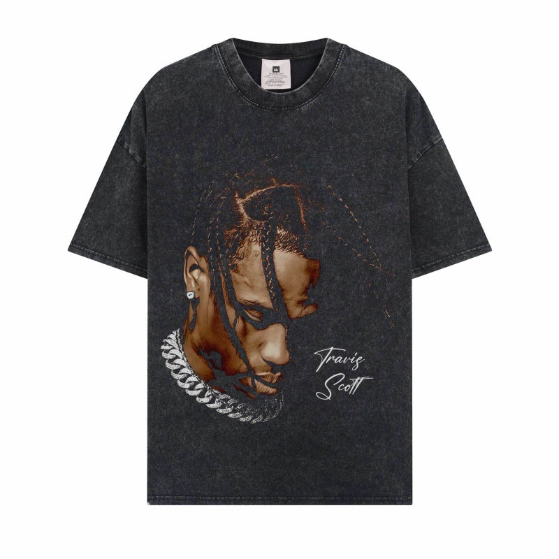 BIG FACE T shirts Pure Cotton High-Street Fashion