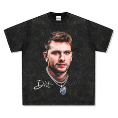 BIG FACE T shirts Pure Cotton High-Street Fashion