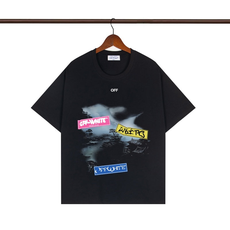 OFF WHITE T SHIRTS High-quality pure cotton high-street style
