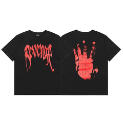 Revenge T Shirts High-quality streetwear with trendy Painted decoration