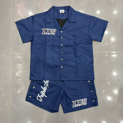TRIPLE SEVENS T Shirts embroidery shorts set