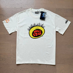 Hellstar  T Shirts Retro style high street trend High-quality pure cotton high-street clothing