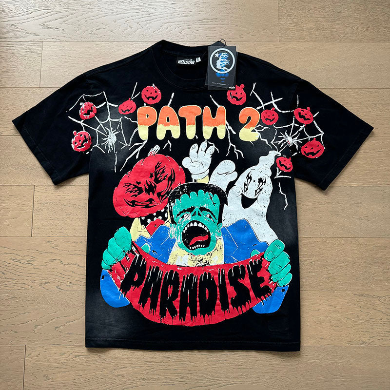 Hellstar T Shirts Retro style high street trend High-quality pure cotton high-street clothing