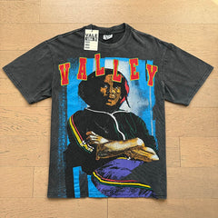 Valeforever Vale T Shirts Washed black with a distressed finish and hot-fix rhinestones.
