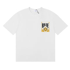 Rhude T Shirts Trendy textured prints
