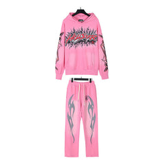 Hellstar Hoodie And Pants Two-Piece Set High-quality pure cotton high-street clothing