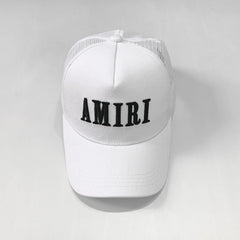 Amiri Hat Peaked Cap Sunshade Beach Casual Hat Adjustable Metal Lock Baseball Cap