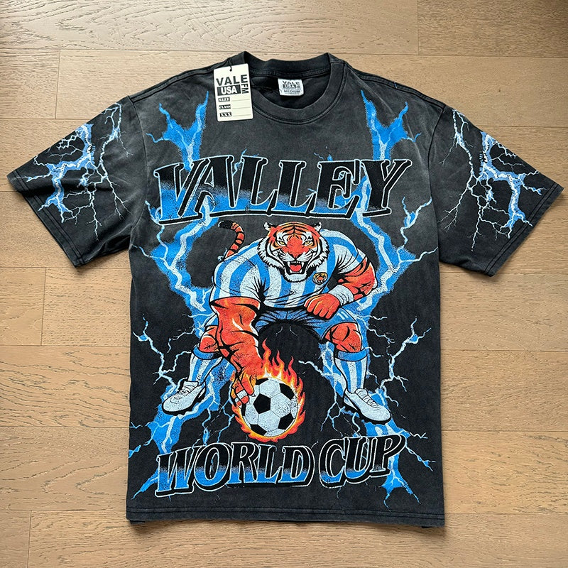 Valeforever Vale T Shirts Washed black with a distressed finish