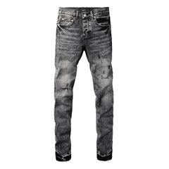 Mens trendy purple jeans 100% cotton Pure Cotton High Street Trend
