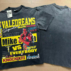Valeforever Vale T Shirts Washed black with a distressed finish