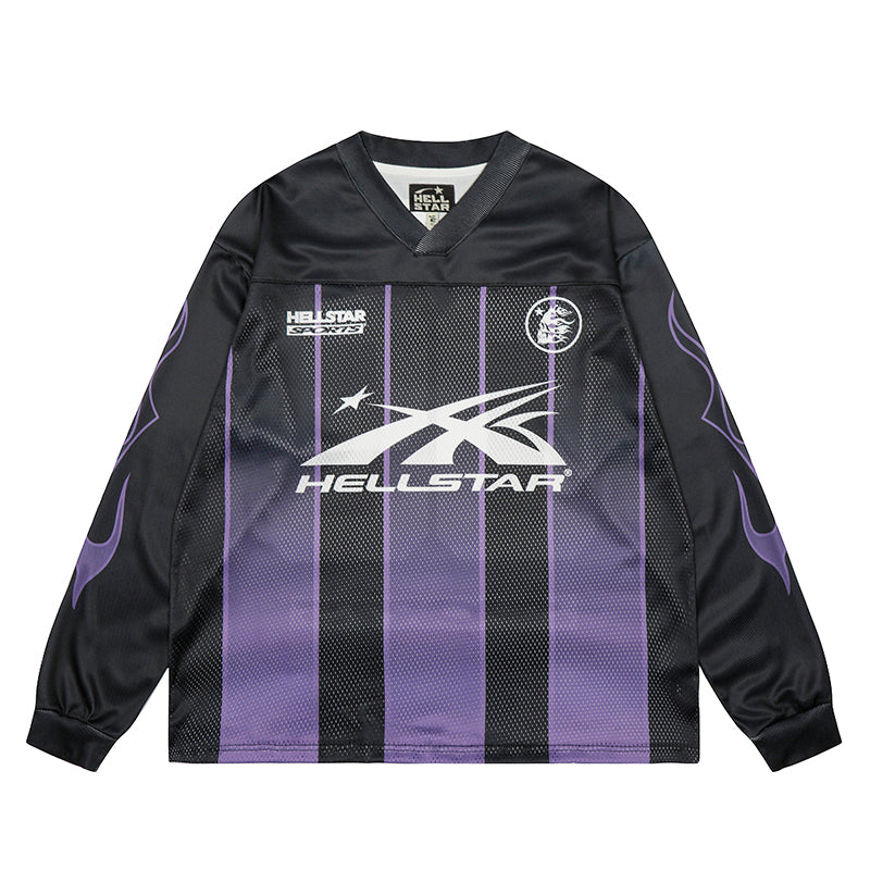 Hellstar Long Sleeve Shirts Hip-hop loose oversize High-quality pure cotton high-street clothing