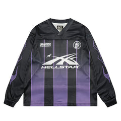 Hellstar Long Sleeve Shirts Hip-hop loose oversize High-quality pure cotton high-street clothing