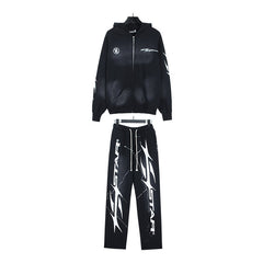 Hellstar Hoodie And Pants Two-Piece Set High-quality pure cotton high-street clothing